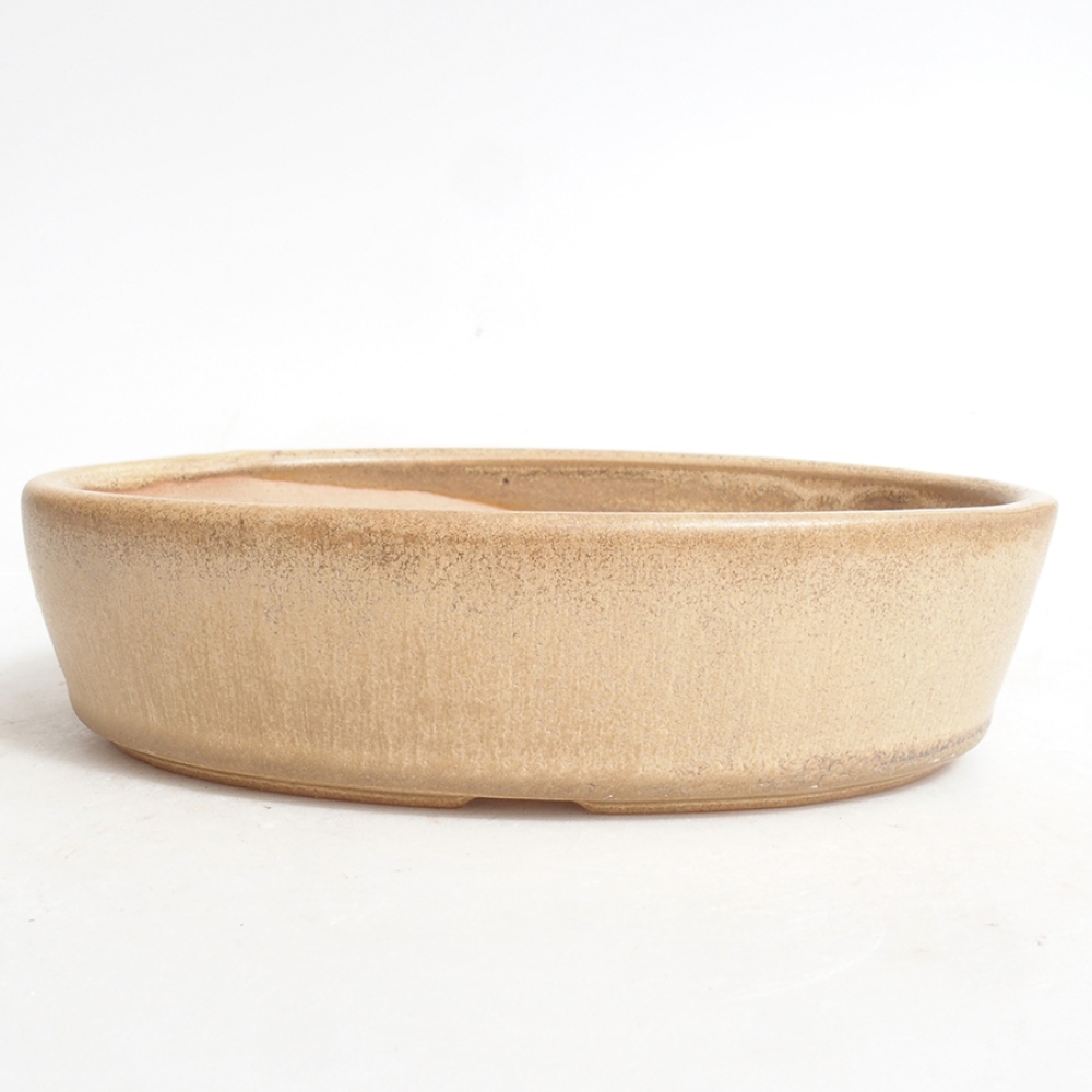 Ceramic bonsai bowl 16,5 x 11 x 4 cm, color beige