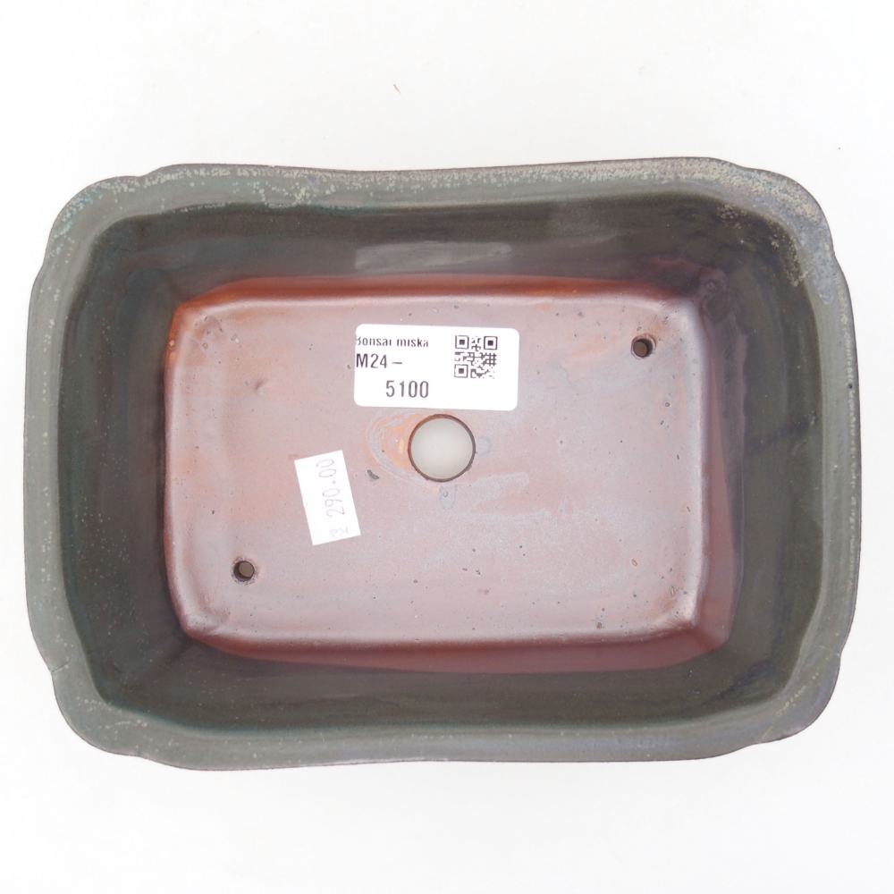 Ceramic bonsai bowl 17,5 x 12,5 x 6 cm, color gray