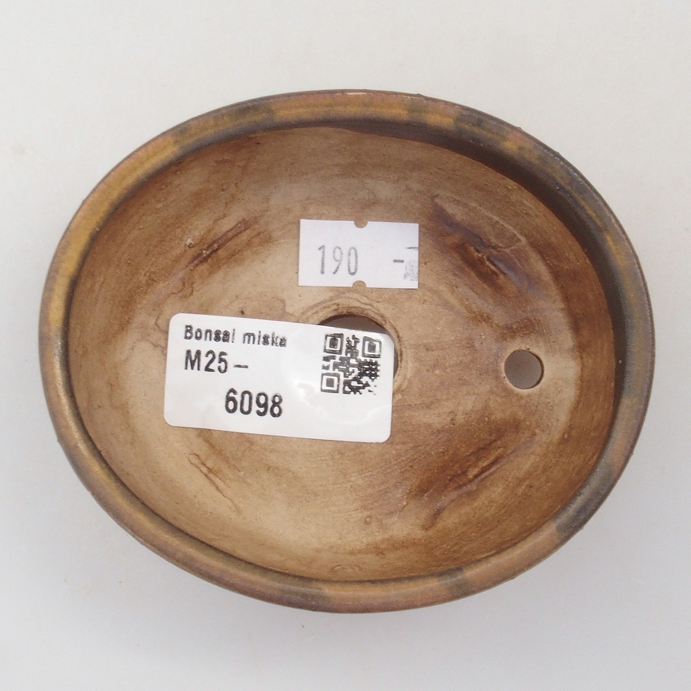 Ceramic bonsai bowl 9 x 8 x 3,5 cm, color brown