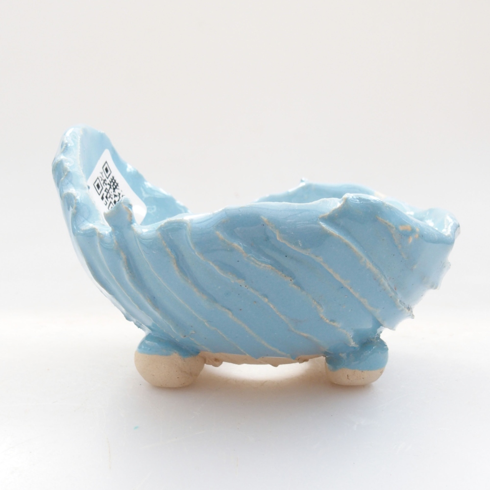 Ceramic shell 7,5 x 7,5x 5 cm, color blue