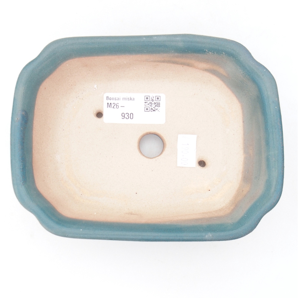Ceramic bonsai bowl 15,5 x 12 x 4,5 cm, colour blue
