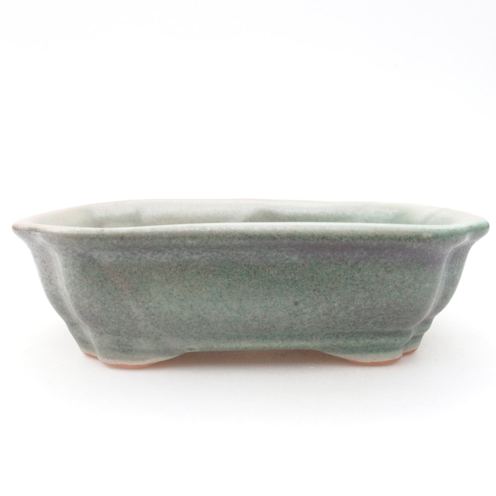 Ceramic bonsai bowl 15,5 x 12 x 4,5 cm, green