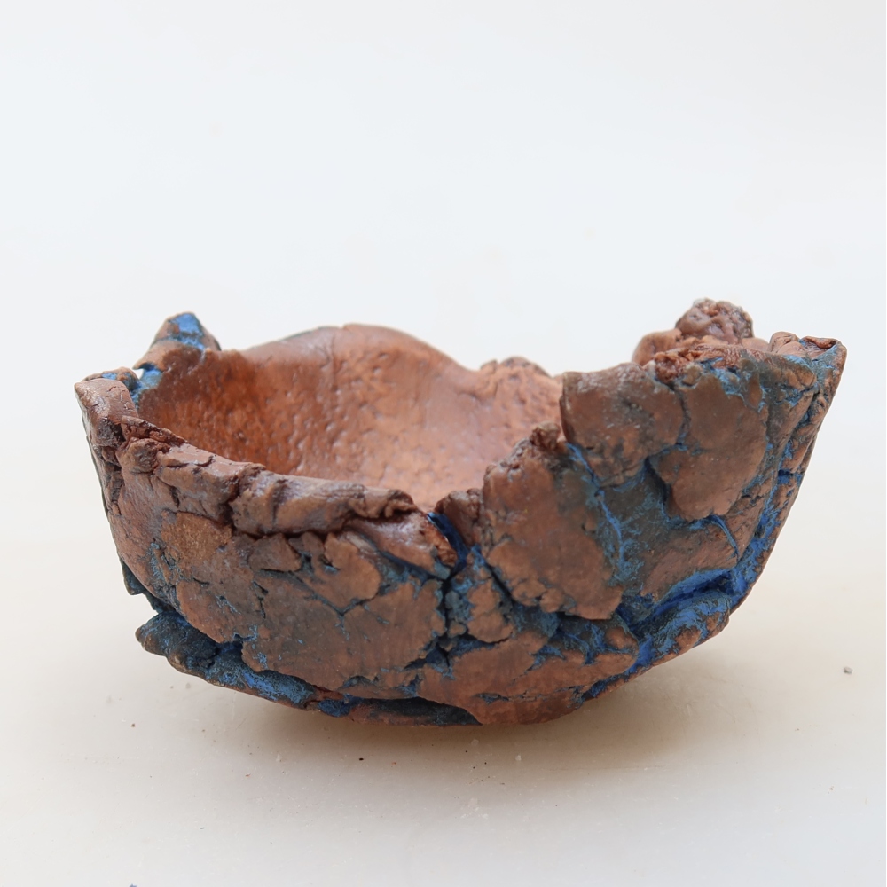 Ceramic Shell, 9 x 9 x 4 cm, blue