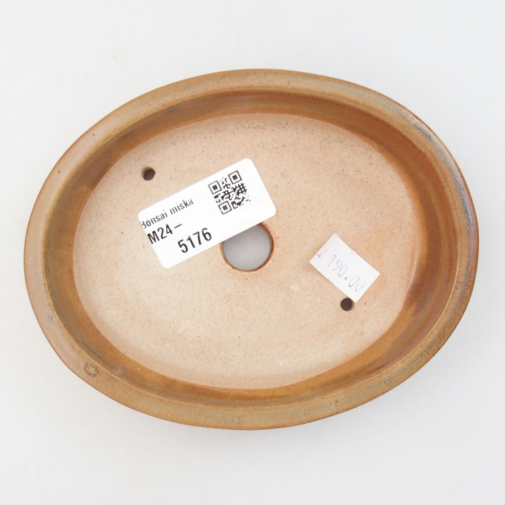 Ceramic bonsai bowl  13 x 11 x 3 cm, color brown