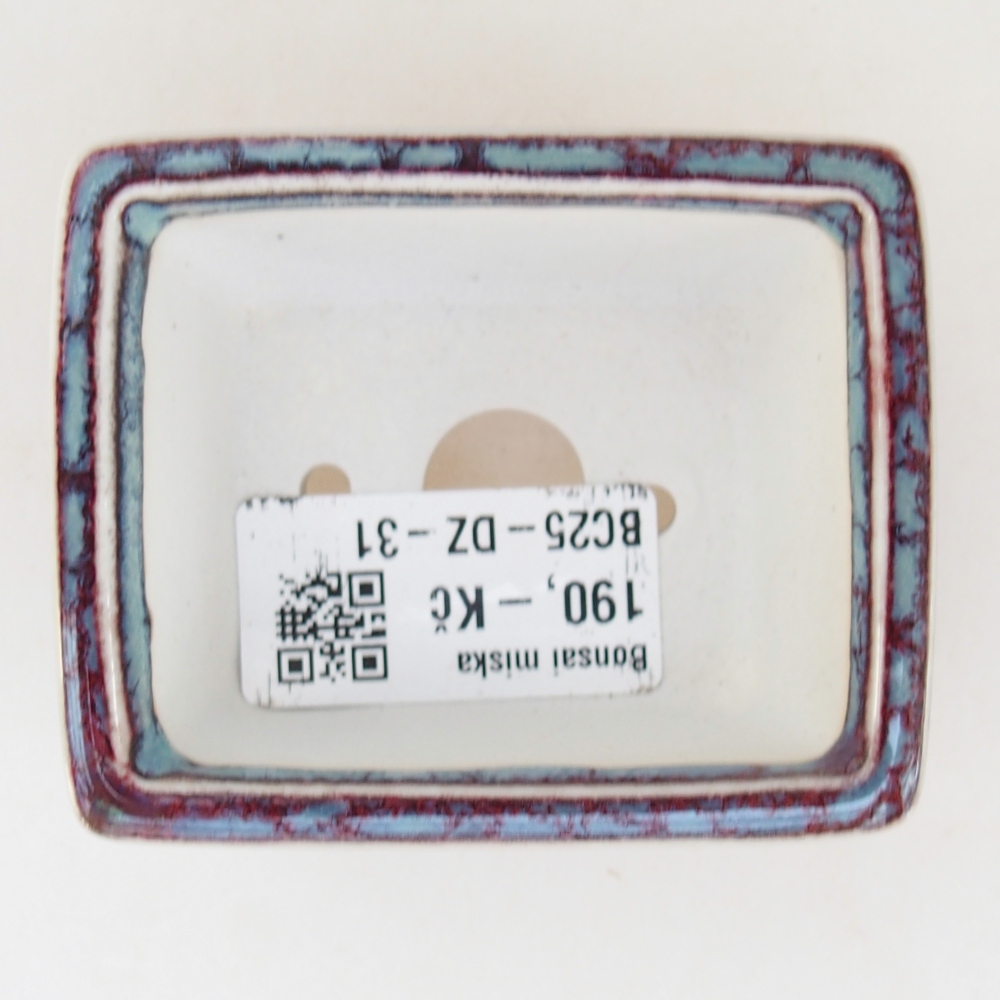 Mini bonsai bowl 7,5 x 6 x 3 cm, burgundy
