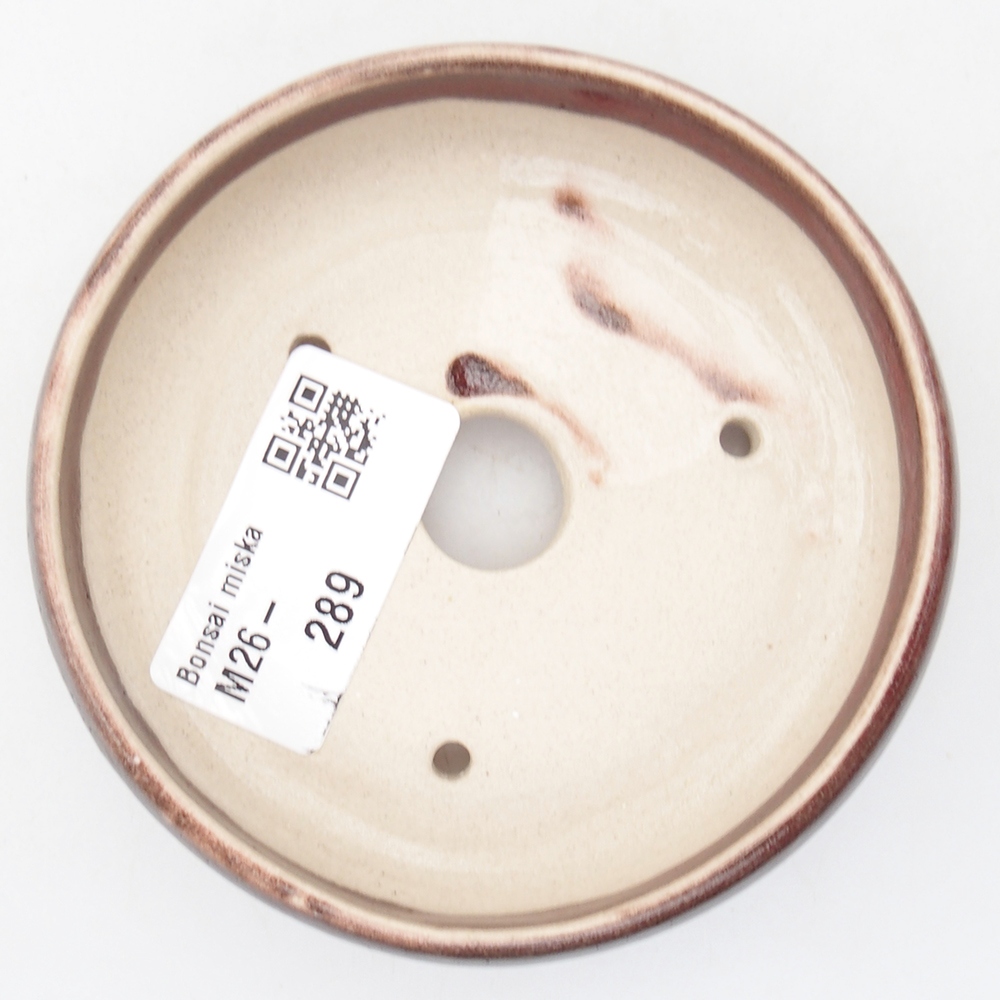 Mini bonsai bowl 9 x 9 x 2,5 cm, colour red