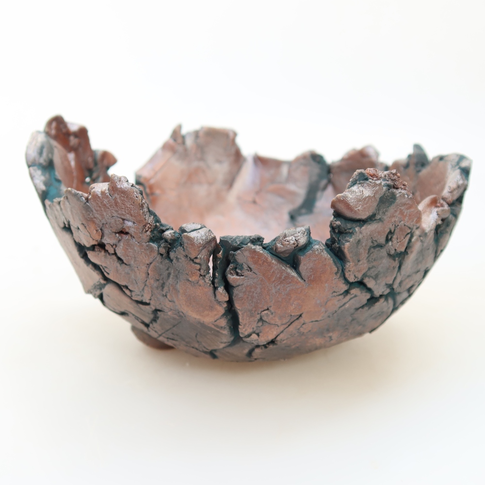 Ceramic Shell, 14 x 13 x 7 cm, green
