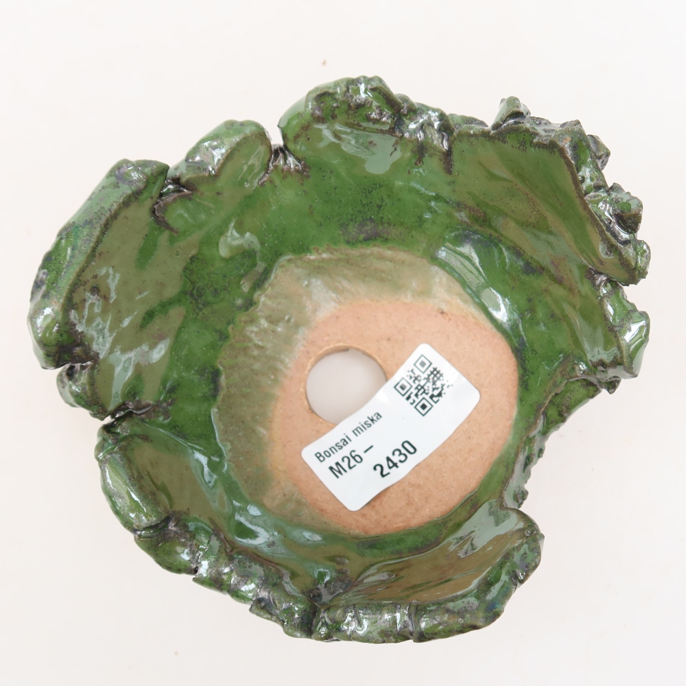 Ceramic Shell  11 x 11 x 7 cm, green
