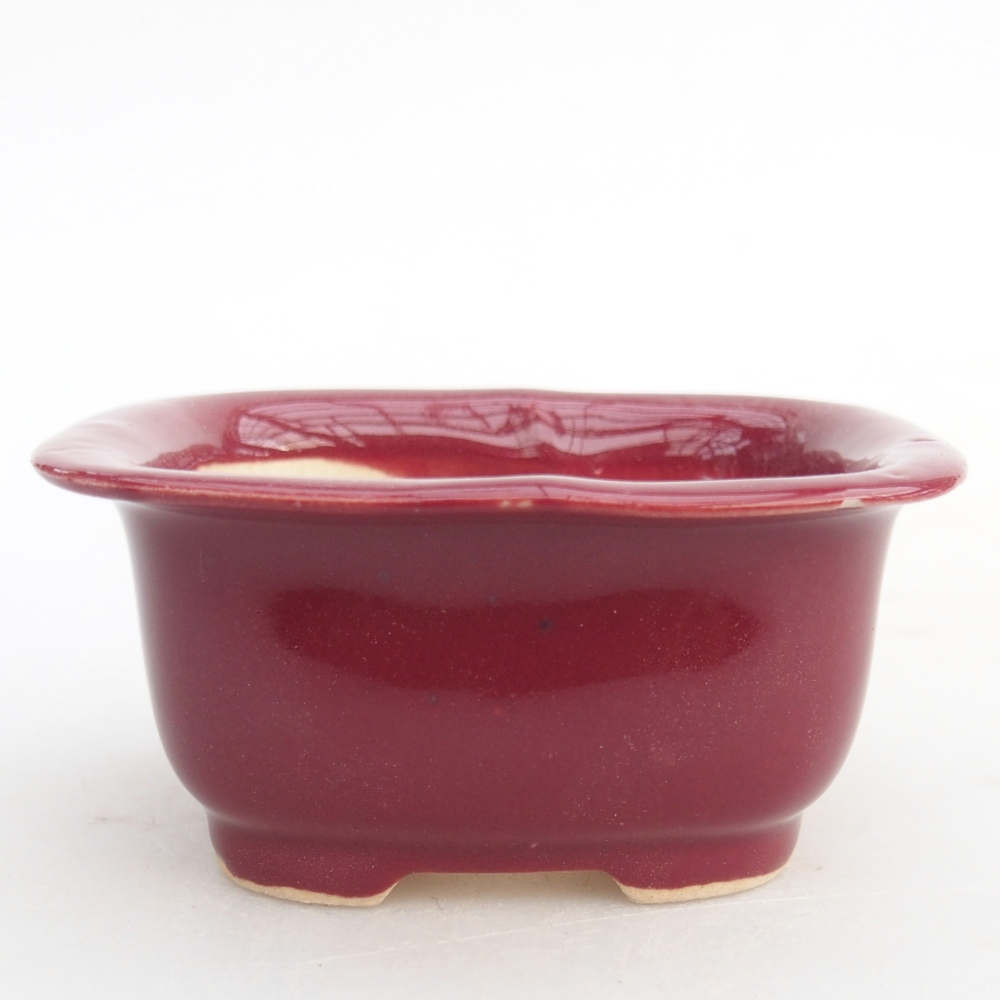 Mini bonsai bowl 7,5 x 6,5 x 3,5 cm, burgundy