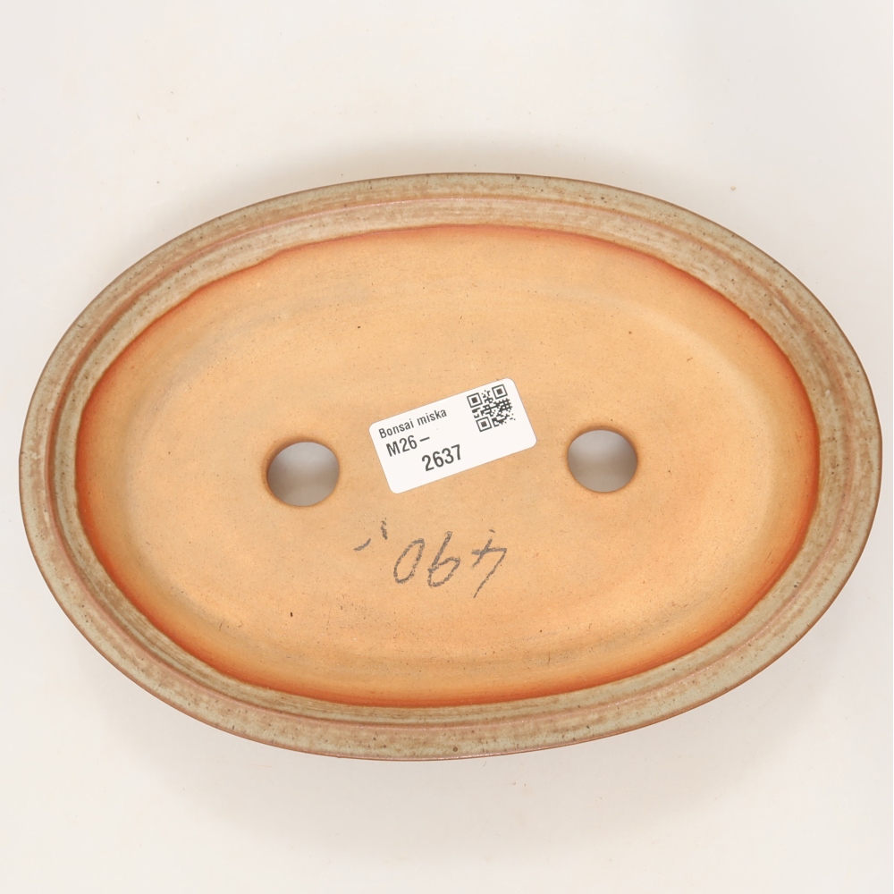 Ceramic Bowl  21 x 15 x 4 cm, brown