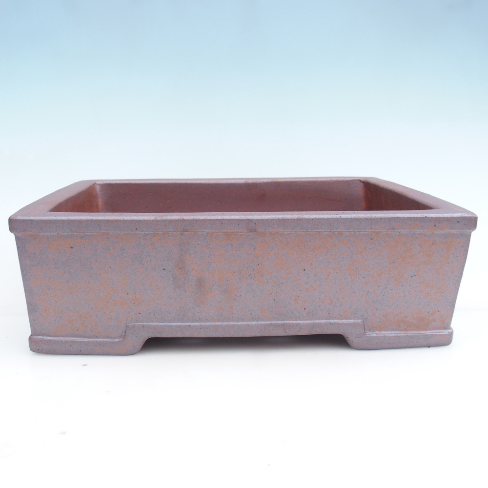 Ceramic bonsai bowl 35,5 x 27 x 11 cm, metal colour