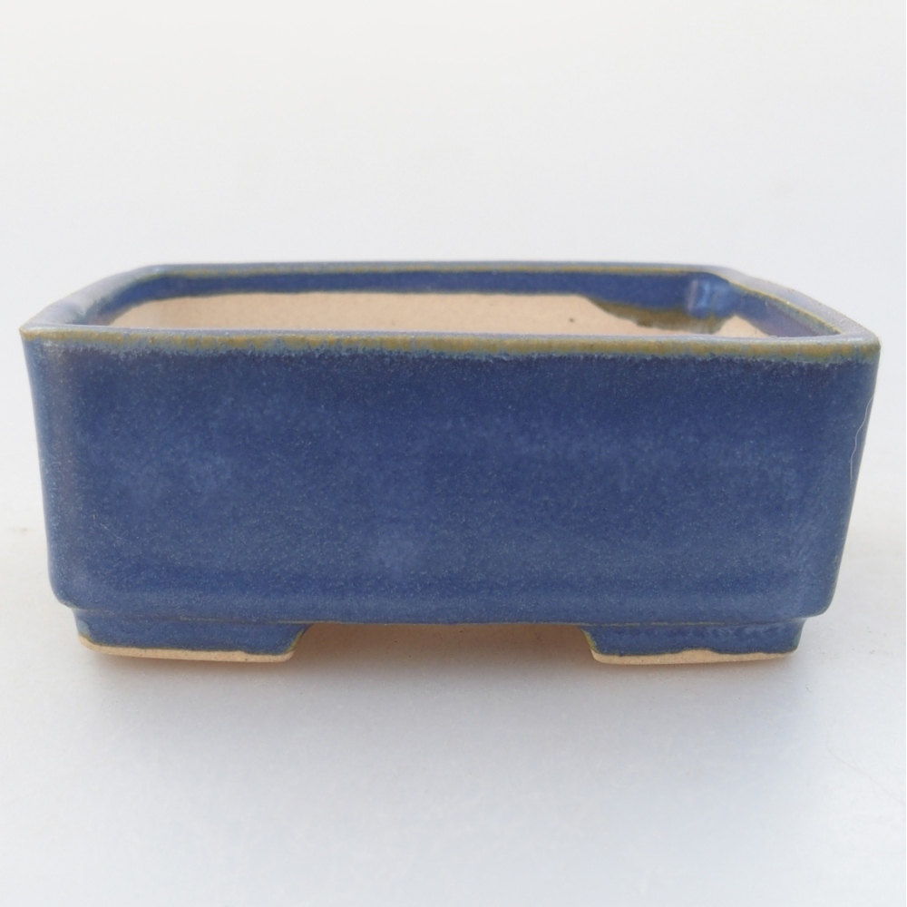 Ceramic bonsai bowl 8,5 x 7 x 3,5 cm, colour blue