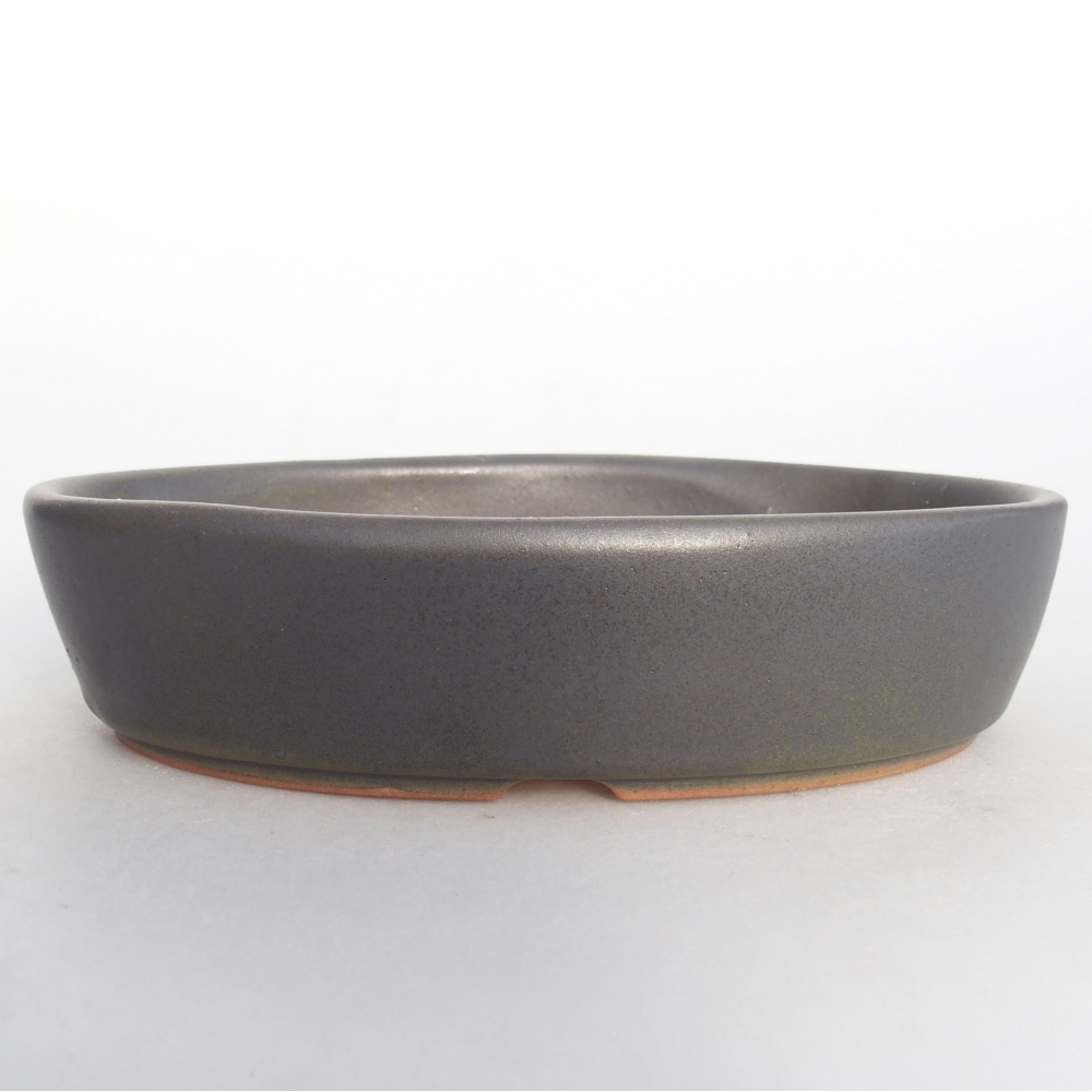Ceramic bonsai bowl 18,5 x 13 x 4,5 cm, grey
