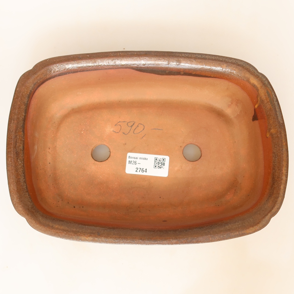 Ceramic Bowl, 24 x 17 x 6 cm, brown