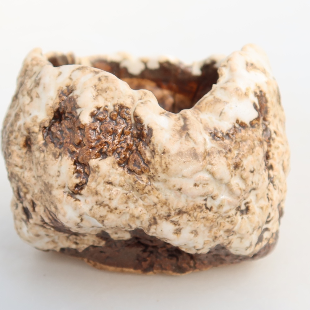 Ceramic Shell, 7 x 7 x 6 cm, white-brown