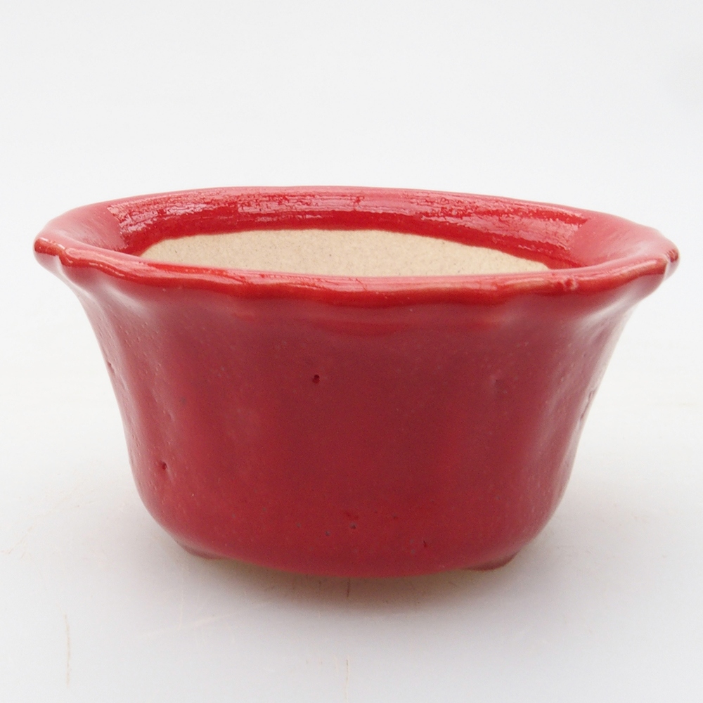 Mini bonsai bowl 5 x 5 x 3 cm, color red