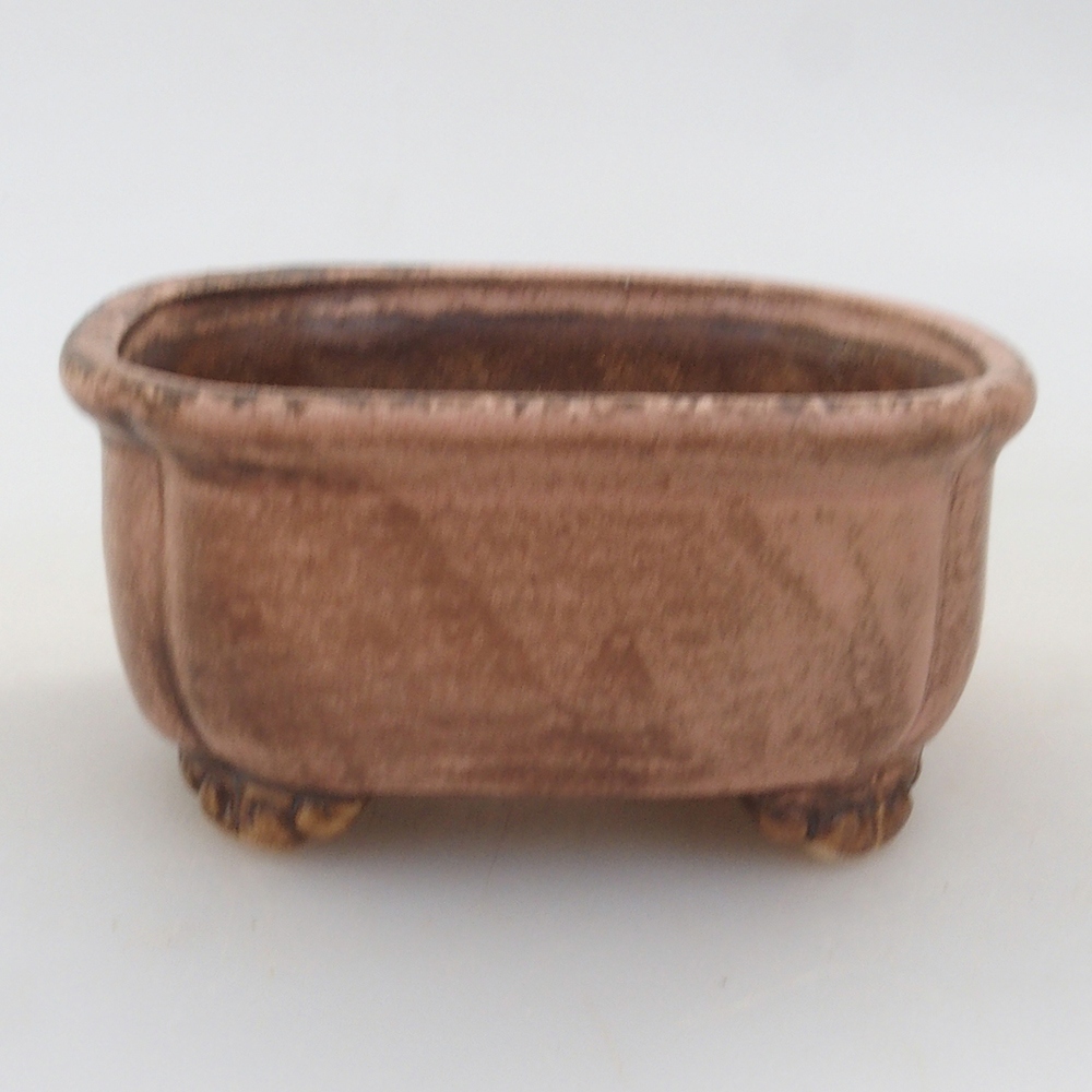Ceramic bonsai bowl 7,5 x 7,5 x 3,5 cm, color pink