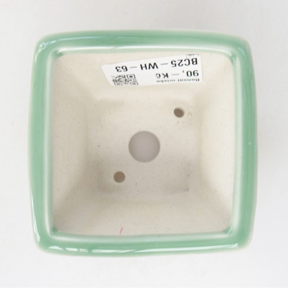 Ceramic bonsai bowl 8,5 x 8,5 x 5 cm, green