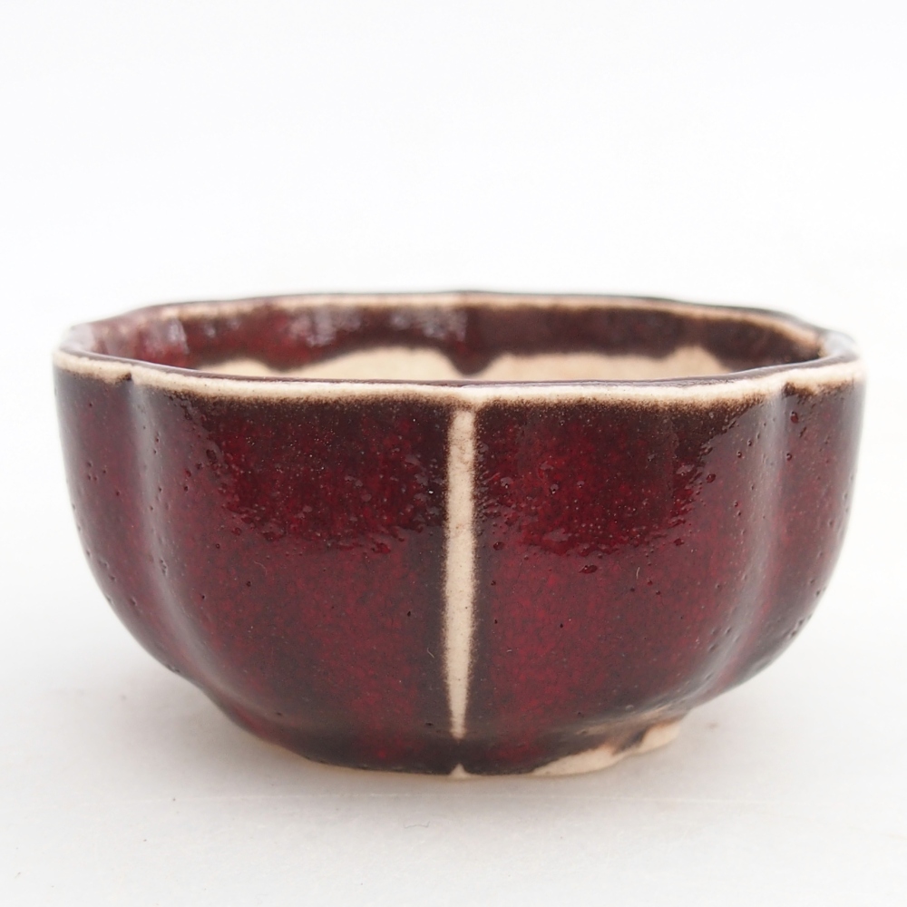 Mini bonsai bowl 6 x 6 x 3 cm, colour red