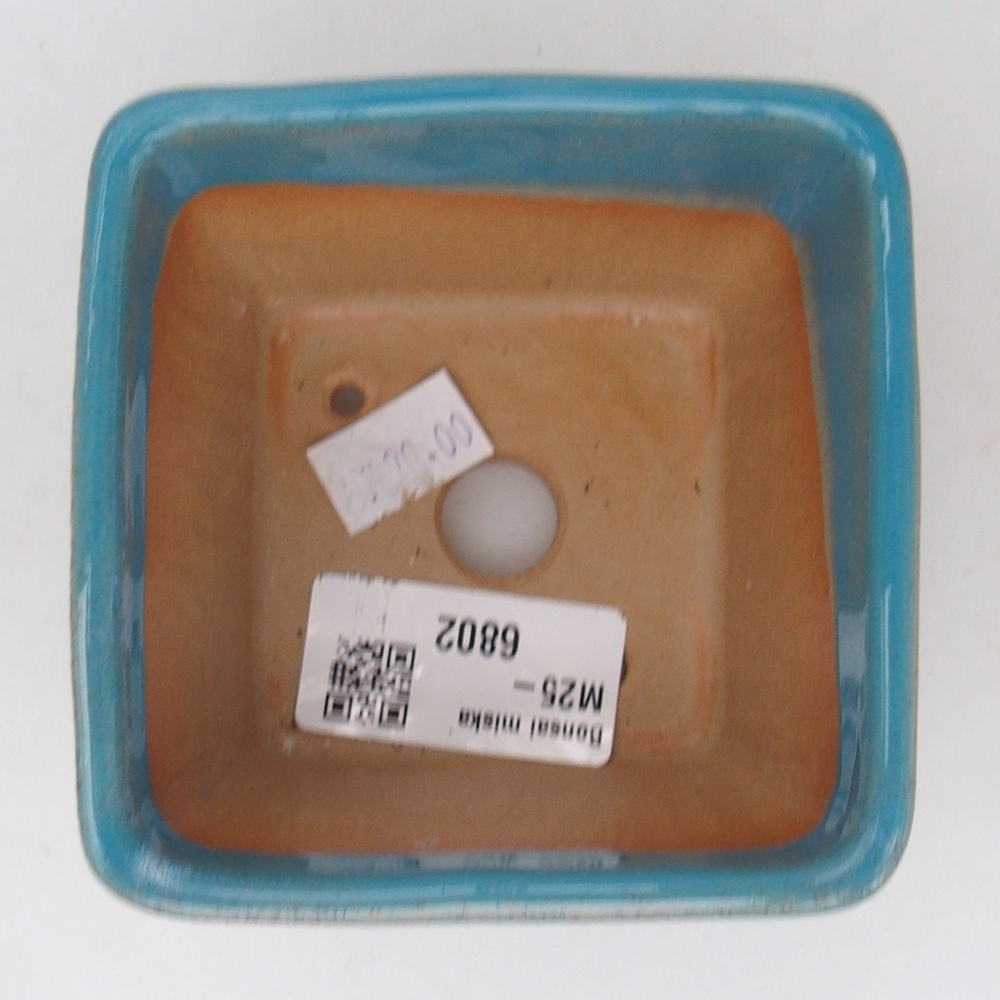 Ceramic bonsai bowl 8,5 x 8,5 x 6 cm, colour blue