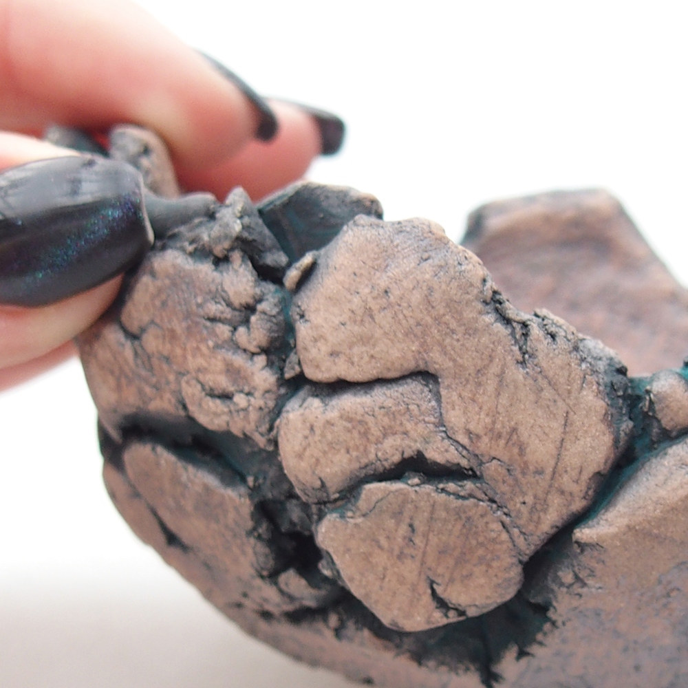 Ceramic Shell 9 x 9 x 6 cm , colour green