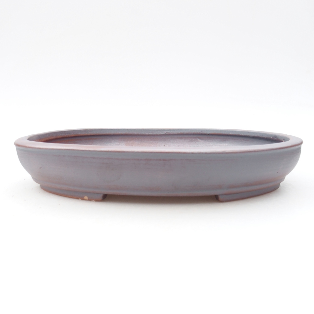Ceramic bonsai bowl 25 x 20 x 4 cm, color metallic