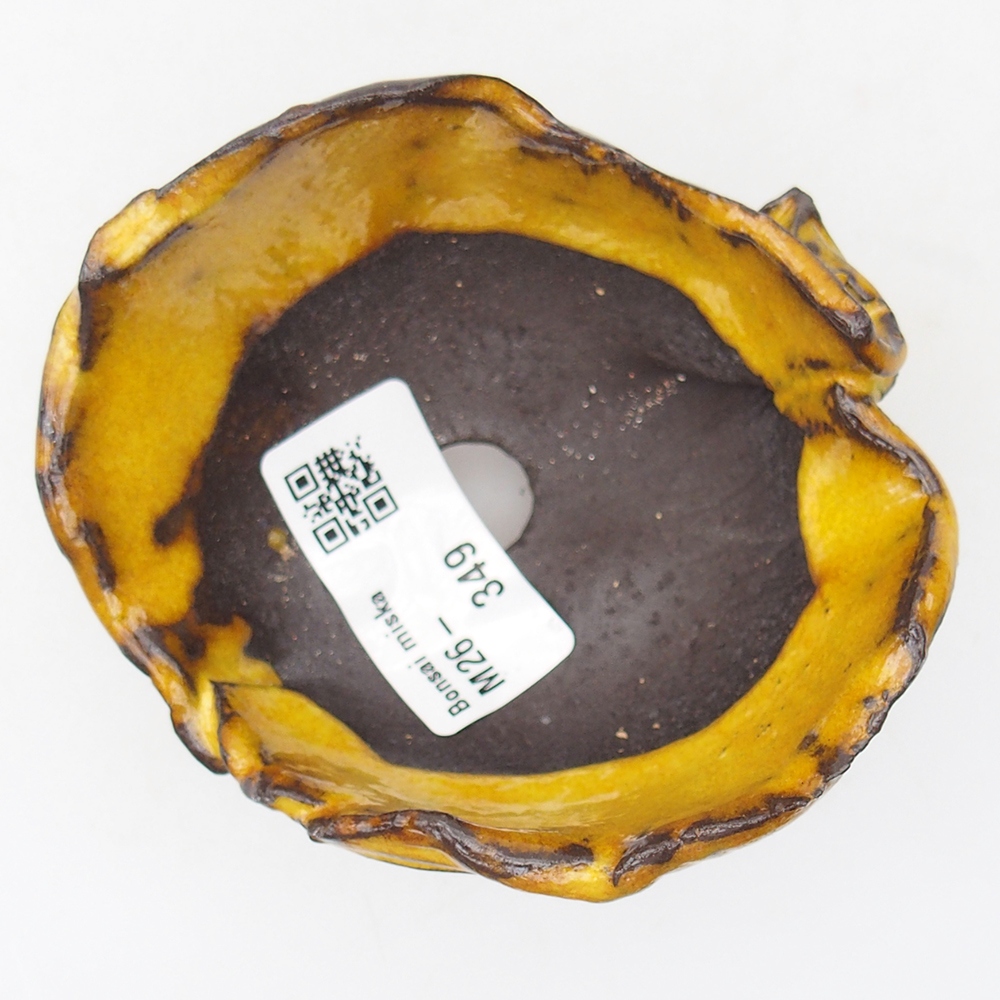 Ceramic shell 9 x 8 x 5,5 cm , yellow