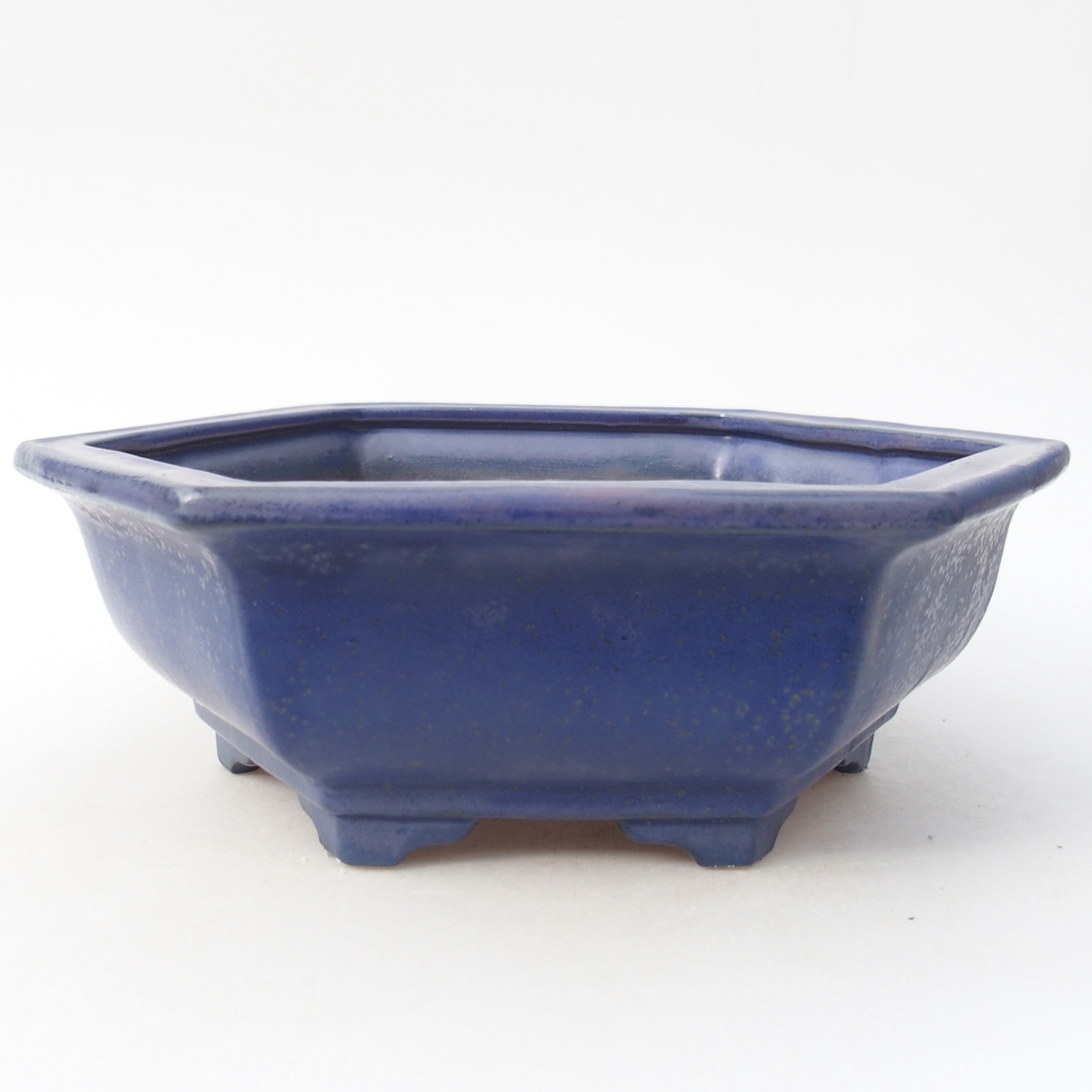Ceramic bonsai bowl 24 x 21 x 7,5 cm, colour blue
