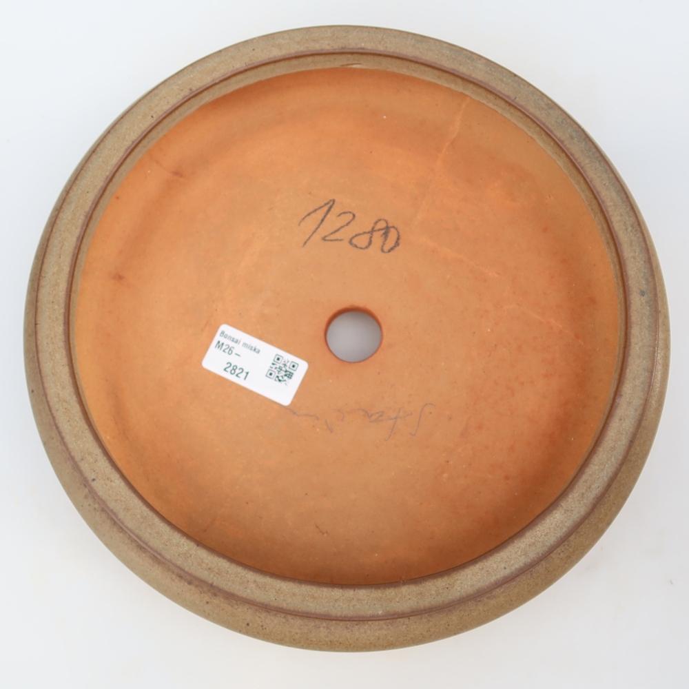 Ceramic Bowl  23 x 23 x 7 cm, brown