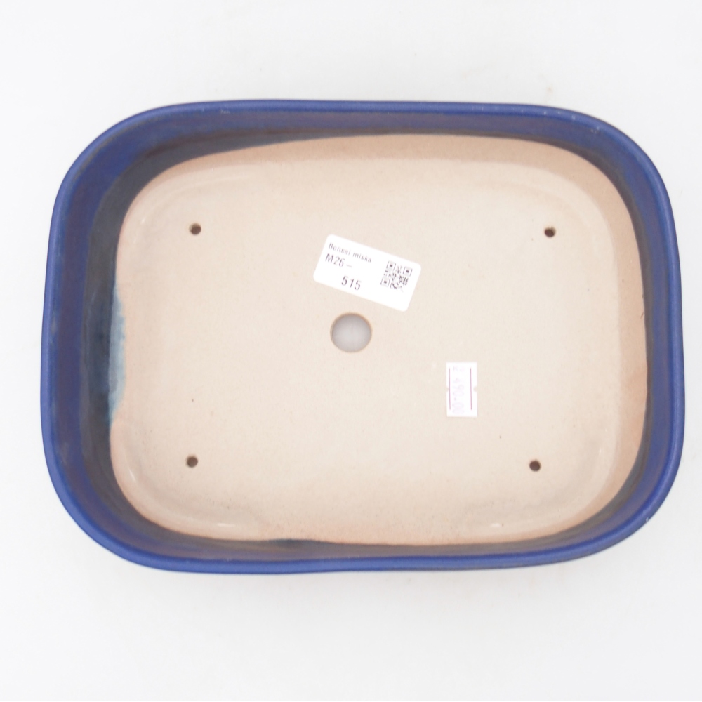 Ceramic bonsai bowl 22,5 x 17 x 6 cm, colour blue