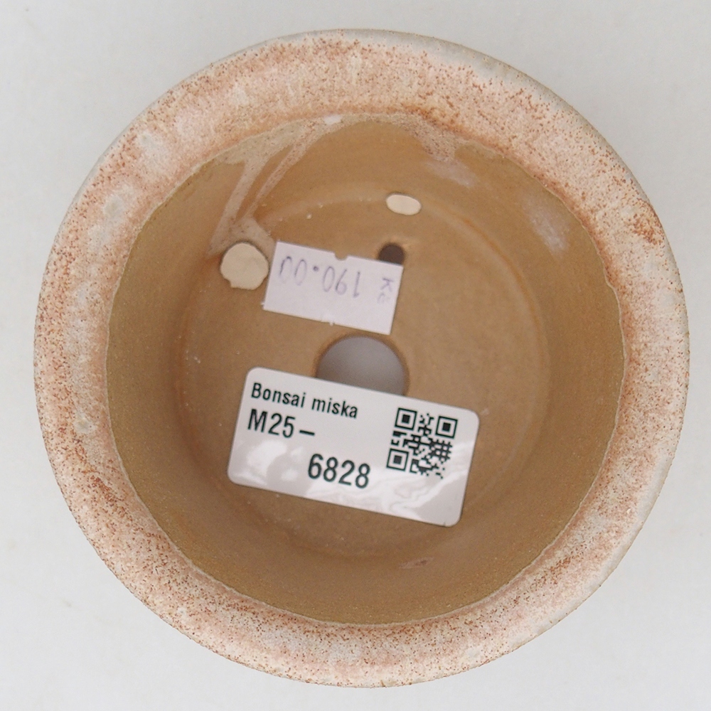Ceramic bonsai bowl 9 x 9 x 5 cm, colour beige