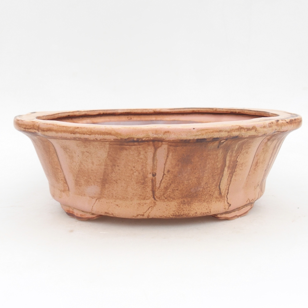 Ceramic bonsai bowl 26,5 x 26,5 x 8,5 cm, pink