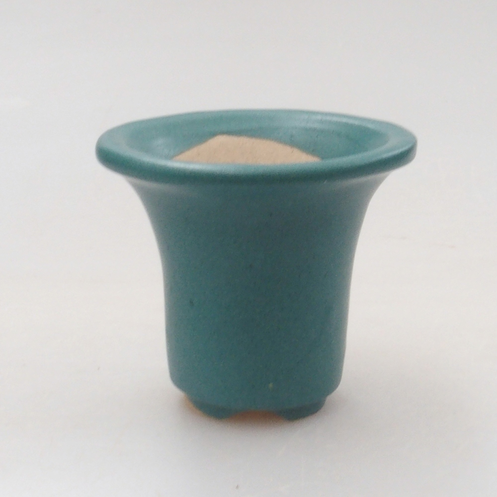 Ceramic bonsai bowl 4 x 4 x 4 cm, color blue