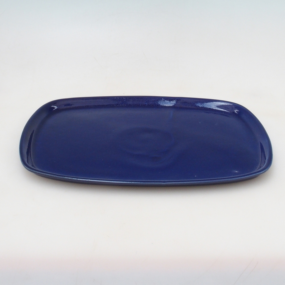 Ceramic saucer H10 - 34 x 23.5 x 1.5 cm - blue