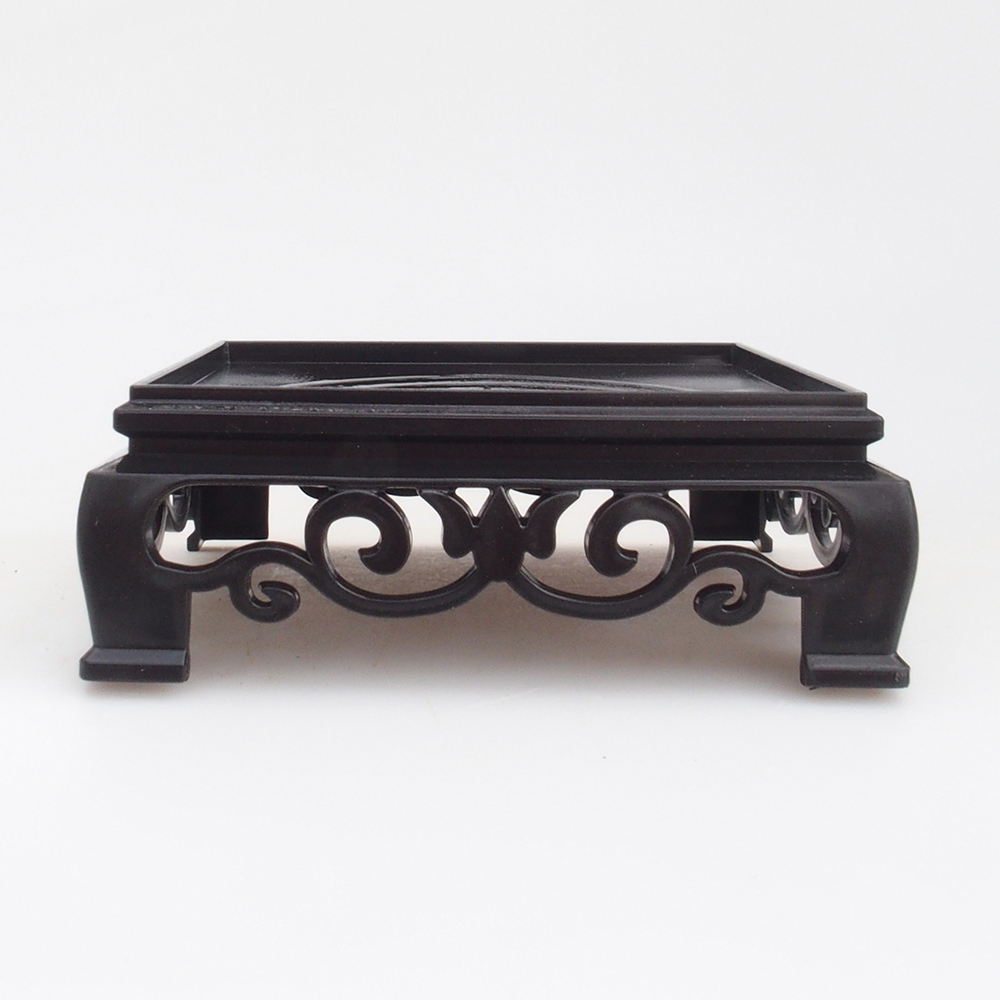 Bonsai table plastic square 12,5 x 12,5 x 4  cm, color black