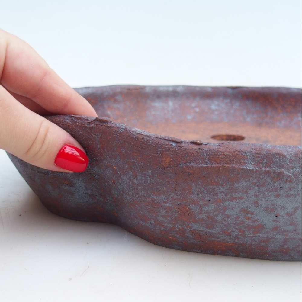 Bonsai bowl 32 x 32 x 5,5 cm , colour brown