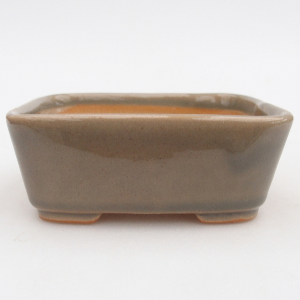 Ceramic bonsai bowl 10,5 x 8,5 x 4 cm, grey