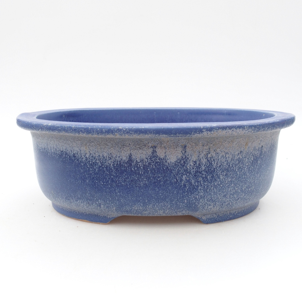 Ceramic bonsai bowl 23 x 19,5 x 7 cm, color blue