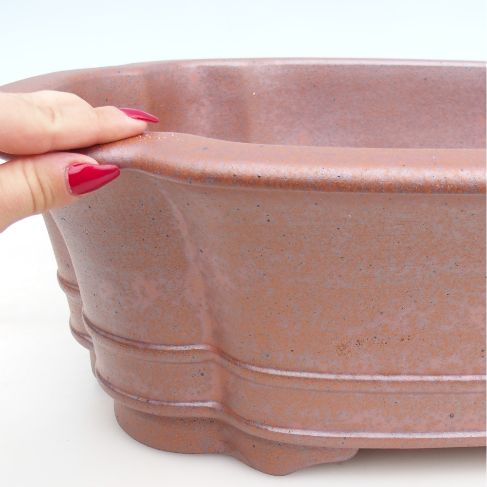 Ceramic bonsai bowl 51 x 44 x 15,5 cm , metal colour - PERSONAL COLLECTION ONLY or pallet transport