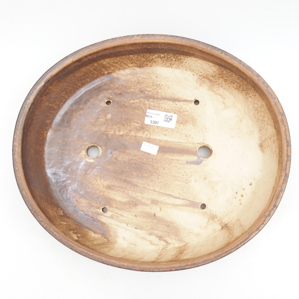 Ceramic bonsai bowl 32 x 28 x 6,5 cm, color pink