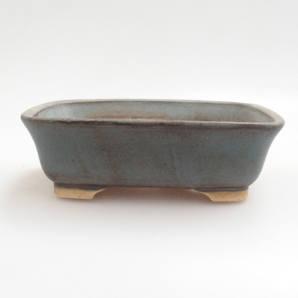 Ceramic bonsai bowl 14,5 x 12 x 4,5 cm, color blue