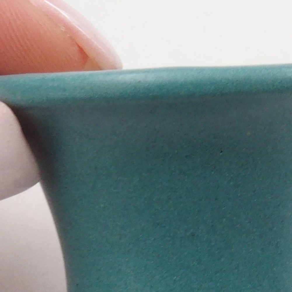 Ceramic bonsai bowl 4 x 4 x 4 cm, color blue