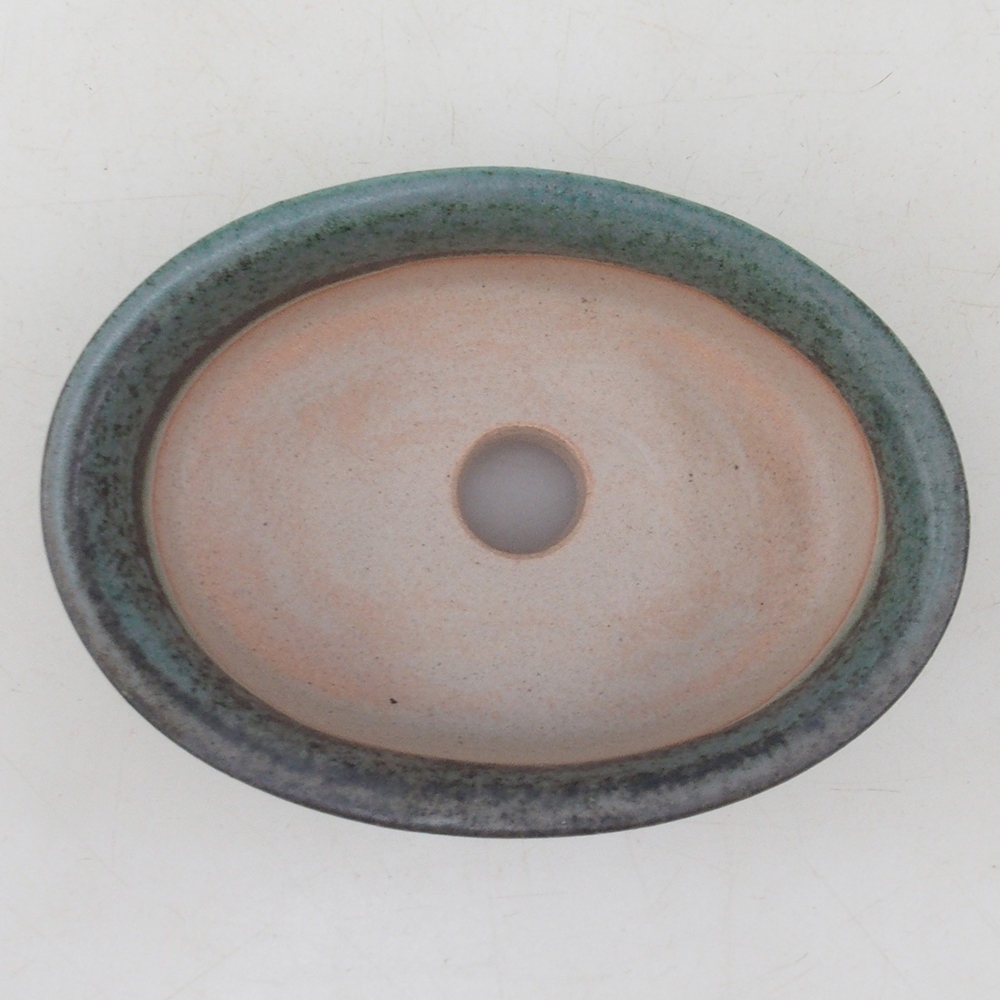 Bonsai bowl H04 - 10.5 x 7.5 x 3 cm. - green
