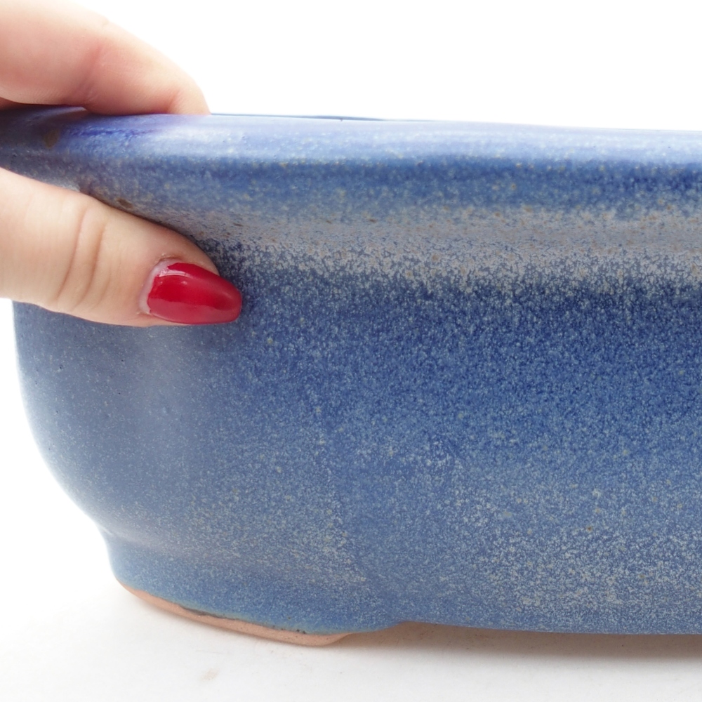 Ceramic bonsai bowl 30 x 25 x 10 cm, colour blue