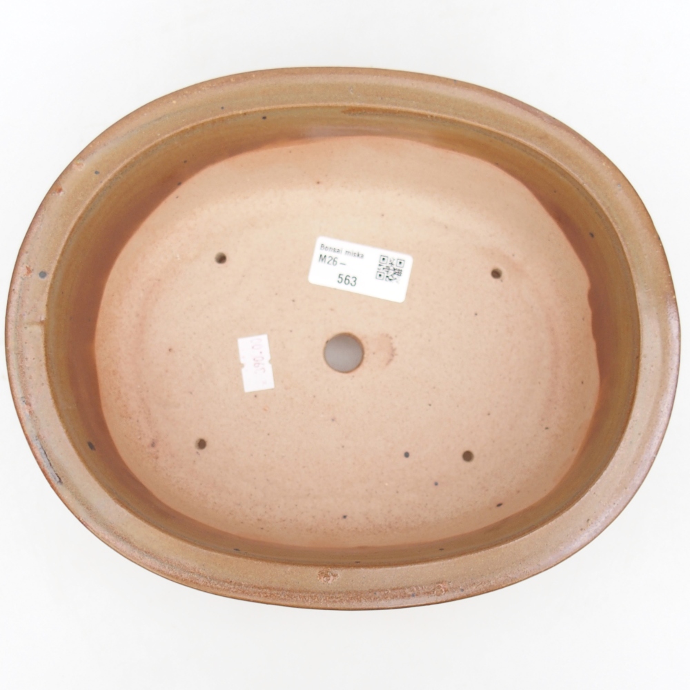 Ceramic bonsai bowl 23 x 19 x 7 cm, brown