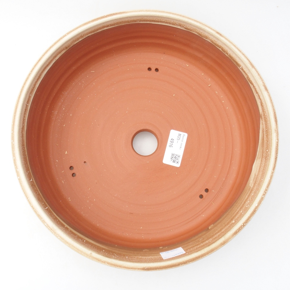 Ceramic bonsai bowl 27 x 27 x 7 cm, color beige