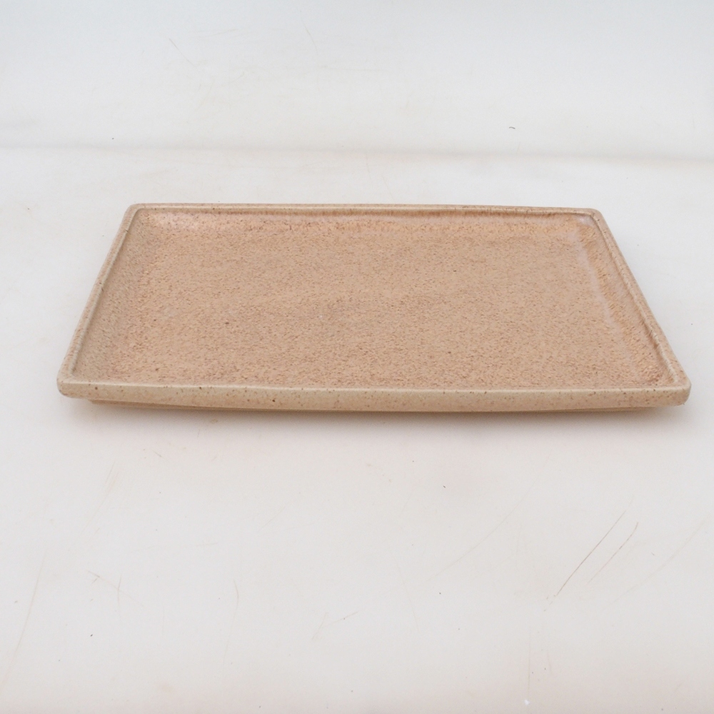 Bonsai bowl rectangle 22.5 x 17 x 1.5 cm - beige