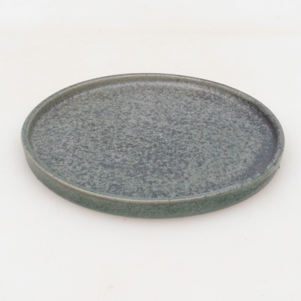 Bonsai bowl round D6-L - 13.5 x 13.5 x 1 cm - green