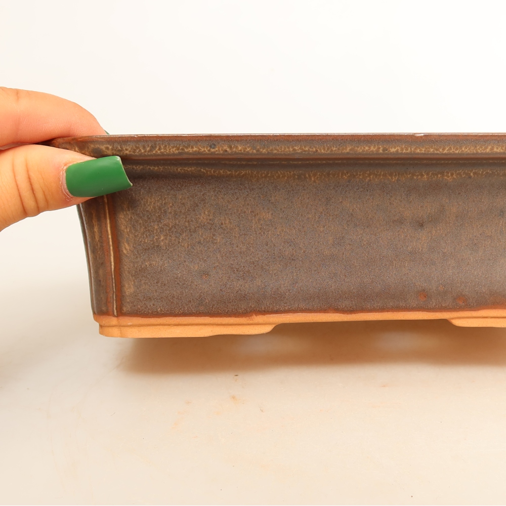 Ceramic Bowl, 20 x 15.5 x 5.5 cm, brown