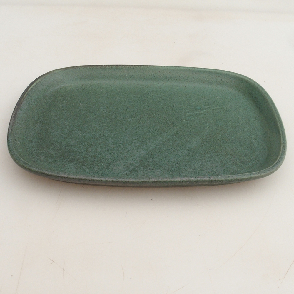 Ceramic bowl H06 - 20.5 x 14.5 x 1.5 cm - green